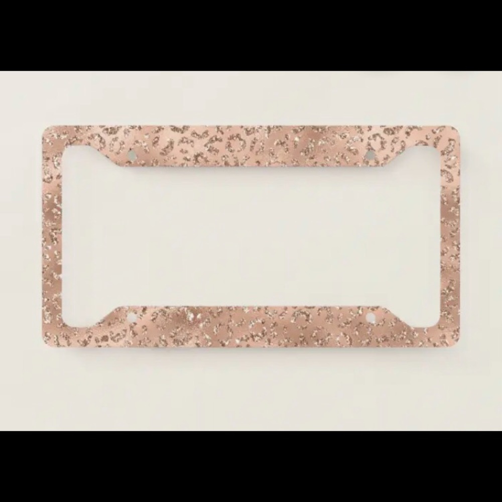 cheetah license plate frame